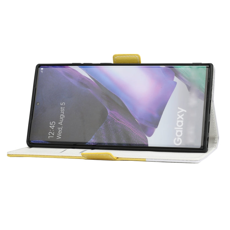 For Samsung Galaxy Note20 Ultra Cross Texture Magnetic Horizontal Flip Leather Case with Card Slots & Holder & Wallet
