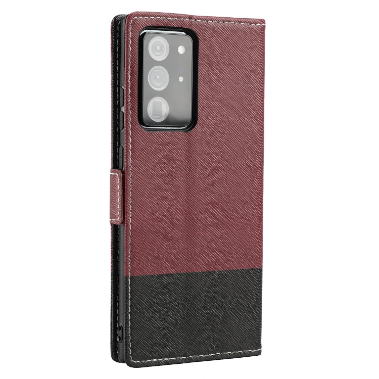 For Samsung Galaxy Note20 Ultra Cross Texture Magnetic Horizontal Flip Leather Case with Card Slots & Holder & Wallet