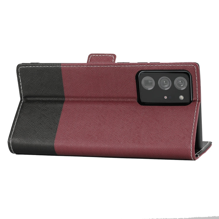 For Samsung Galaxy Note20 Ultra Cross Texture Magnetic Horizontal Flip Leather Case with Card Slots & Holder & Wallet