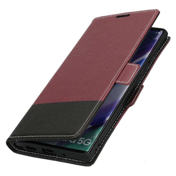 For Samsung Galaxy Note20 Ultra Cross Texture Magnetic Horizontal Flip Leather Case with Card Slots & Holder & Wallet