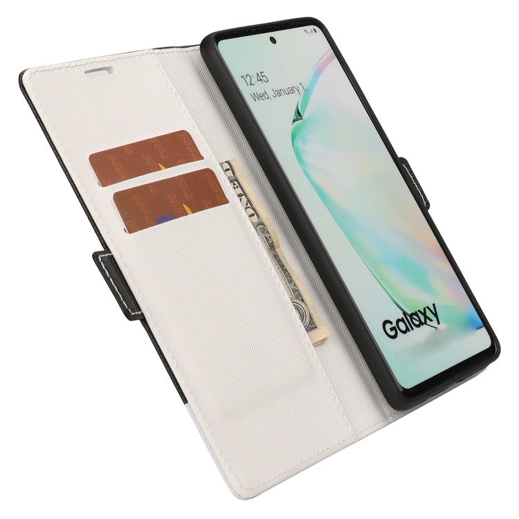 For Samsung Galaxy Note10+ Cross Texture Magnetic Horizontal Flip Leather Case with Card Slots & Holder & Wallet