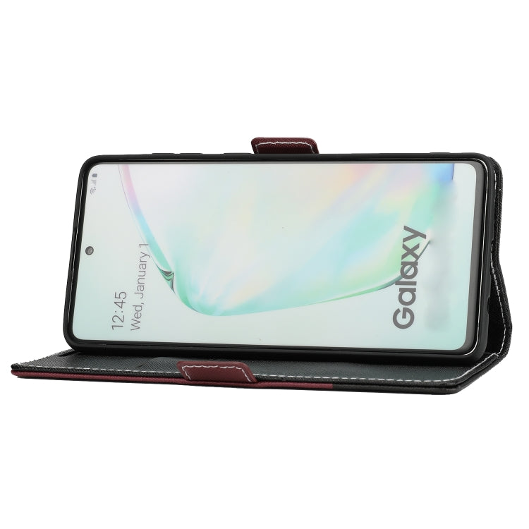 For Samsung Galaxy Note10+ Cross Texture Magnetic Horizontal Flip Leather Case with Card Slots & Holder & Wallet