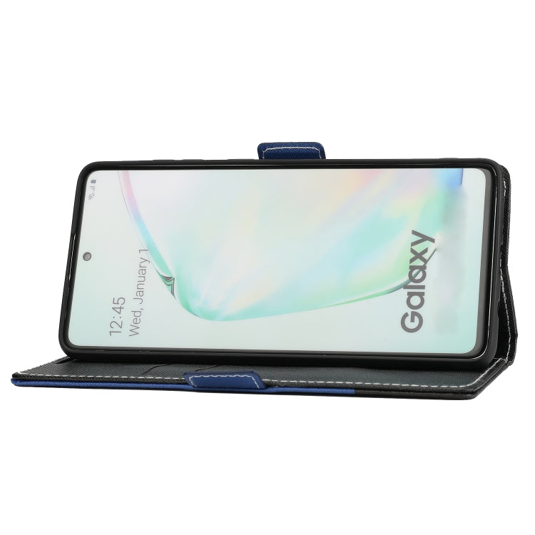 For Samsung Galaxy Note10+ Cross Texture Magnetic Horizontal Flip Leather Case with Card Slots & Holder & Wallet