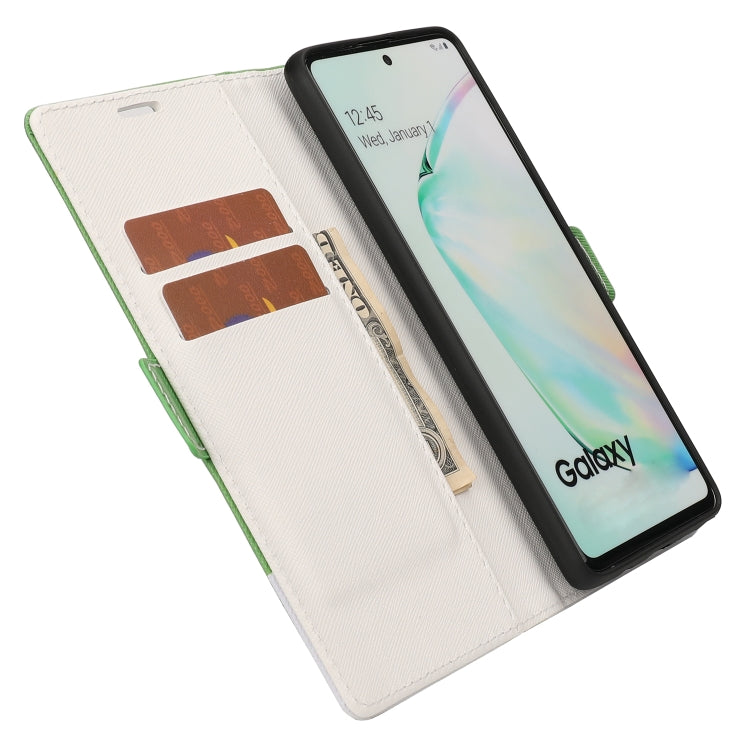 For Samsung Galaxy Note10+ Cross Texture Magnetic Horizontal Flip Leather Case with Card Slots & Holder & Wallet