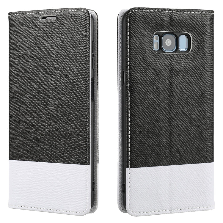 For Samsung Galaxy S8 Cross Texture Magnetic Horizontal Flip Leather Case with Card Slots & Holder & Wallet
