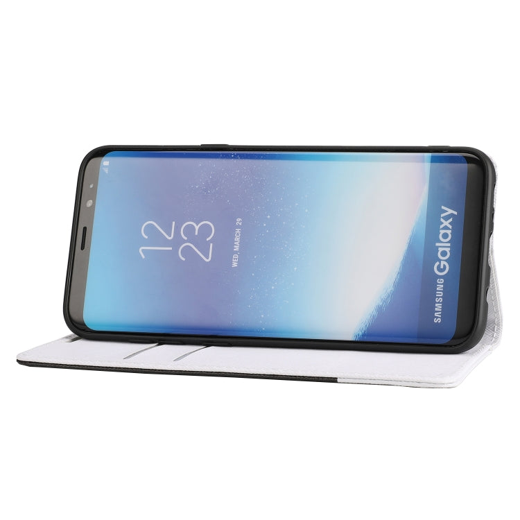 For Samsung Galaxy S8 Cross Texture Magnetic Horizontal Flip Leather Case with Card Slots & Holder & Wallet