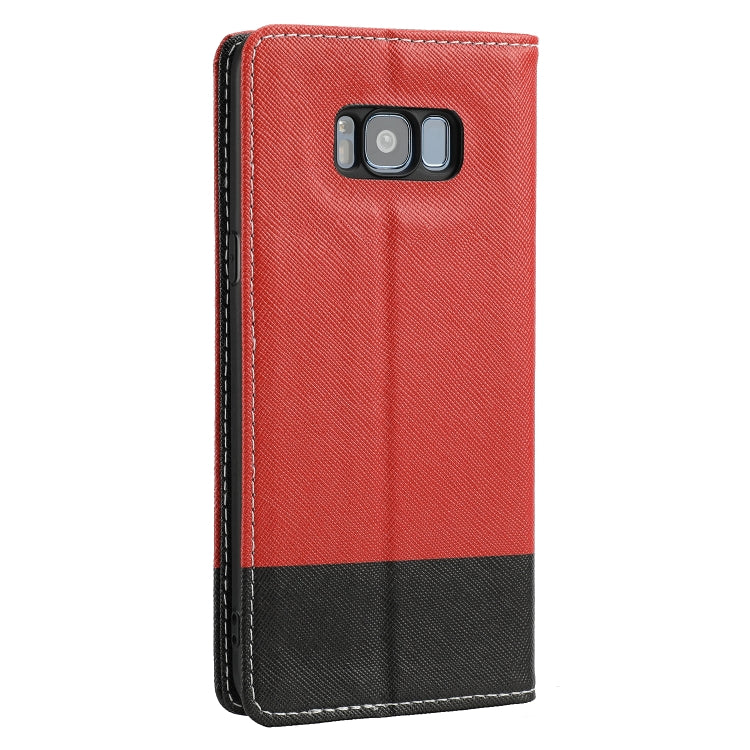 For Samsung Galaxy S8 Cross Texture Magnetic Horizontal Flip Leather Case with Card Slots & Holder & Wallet