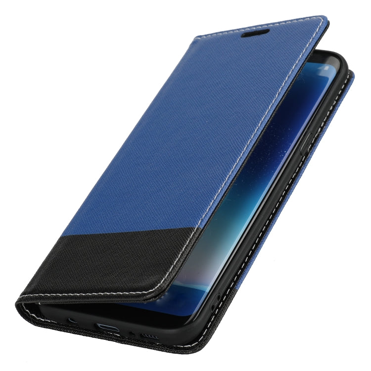 For Samsung Galaxy S8 Cross Texture Magnetic Horizontal Flip Leather Case with Card Slots & Holder & Wallet