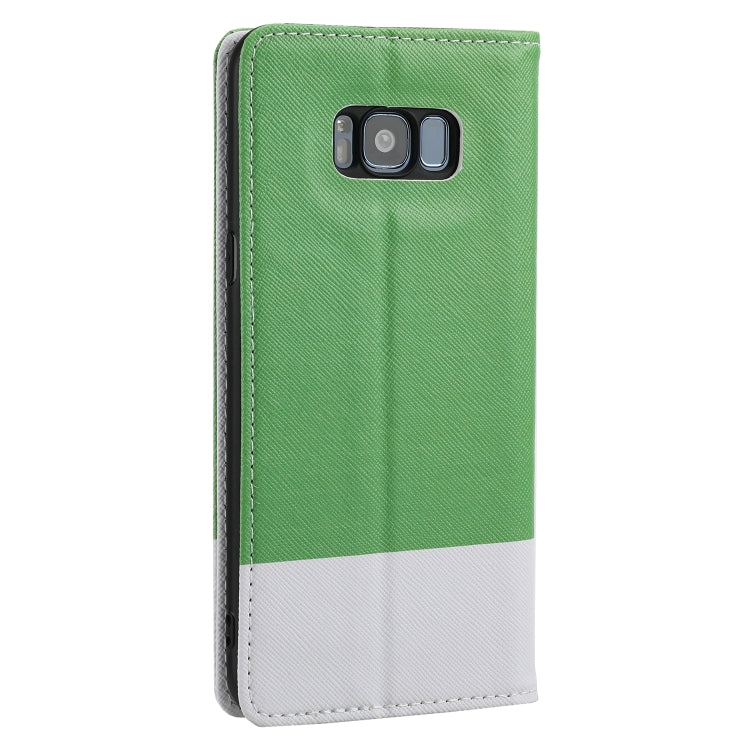 For Samsung Galaxy S8 Cross Texture Magnetic Horizontal Flip Leather Case with Card Slots & Holder & Wallet