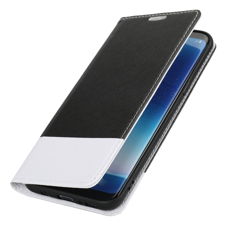 For Samsung Galaxy S8+ Cross Texture Magnetic Horizontal Flip Leather Case with Card Slots & Holder & Wallet
