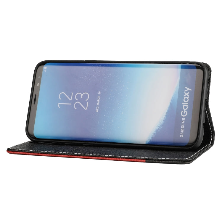 For Samsung Galaxy S8+ Cross Texture Magnetic Horizontal Flip Leather Case with Card Slots & Holder & Wallet