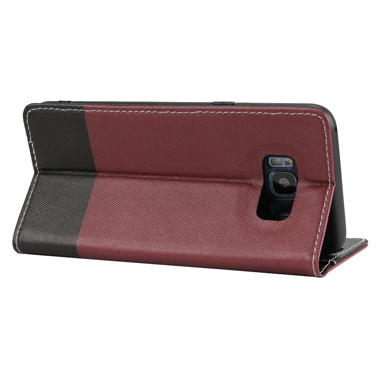 For Samsung Galaxy S8+ Cross Texture Magnetic Horizontal Flip Leather Case with Card Slots & Holder & Wallet
