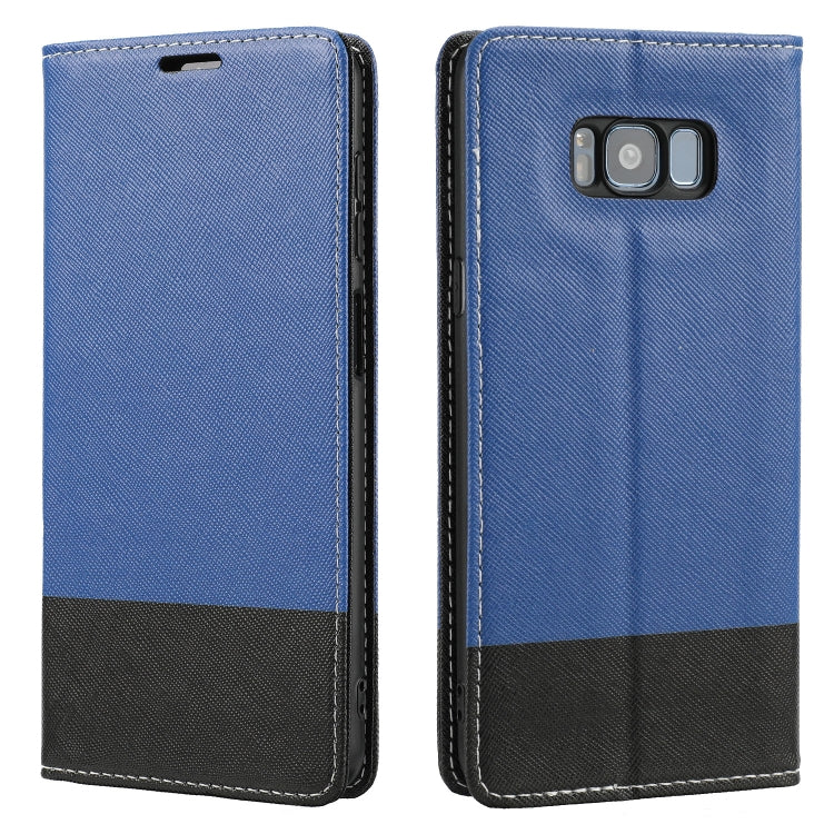 For Samsung Galaxy S8+ Cross Texture Magnetic Horizontal Flip Leather Case with Card Slots & Holder & Wallet
