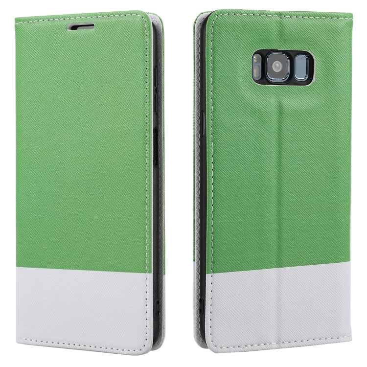 For Samsung Galaxy S8+ Cross Texture Magnetic Horizontal Flip Leather Case with Card Slots & Holder & Wallet