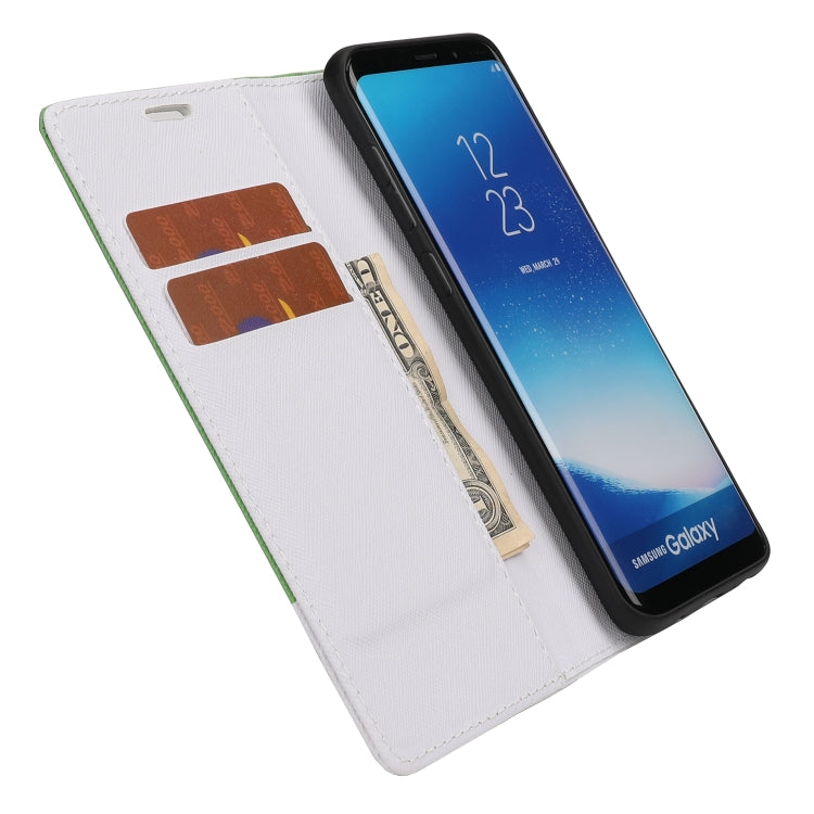 For Samsung Galaxy S8+ Cross Texture Magnetic Horizontal Flip Leather Case with Card Slots & Holder & Wallet
