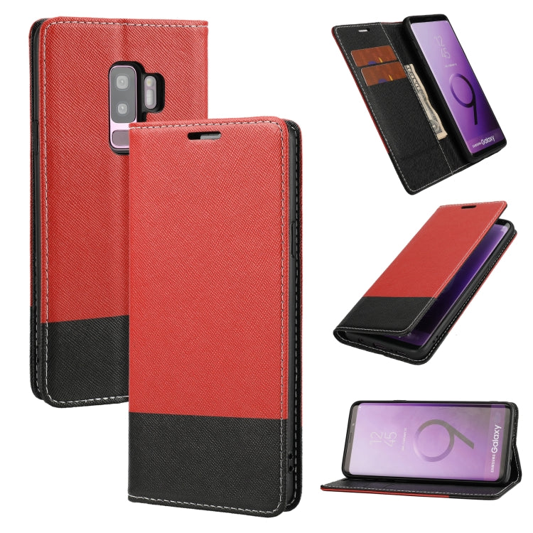 For Samsung Galaxy S9 Cross Texture Magnetic Horizontal Flip Leather Case with Card Slots & Holder & Wallet