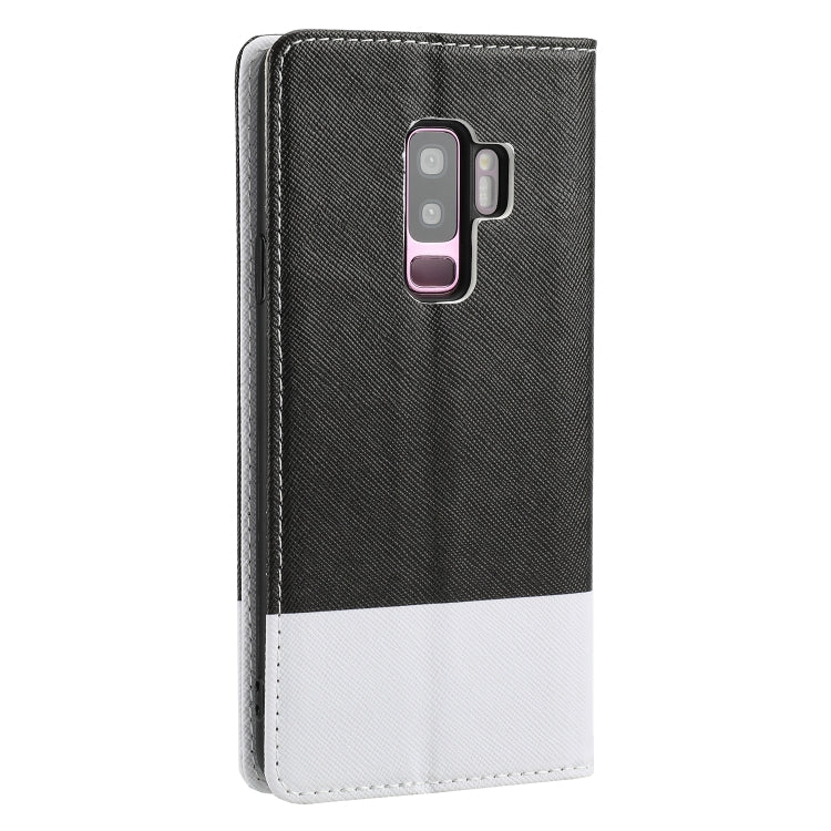 For Samsung Galaxy S9+ Cross Texture Magnetic Horizontal Flip Leather Case with Card Slots & Holder & Wallet