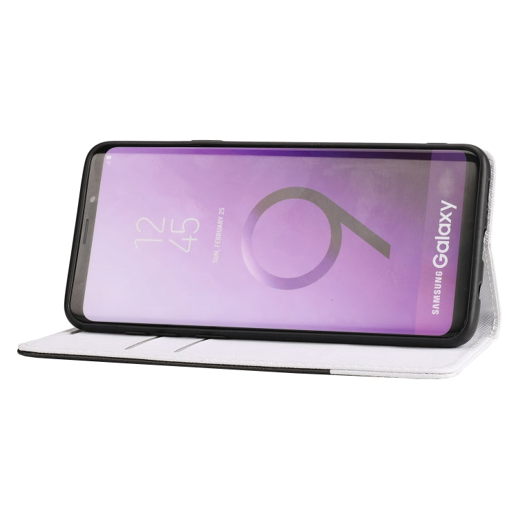 For Samsung Galaxy S9+ Cross Texture Magnetic Horizontal Flip Leather Case with Card Slots & Holder & Wallet