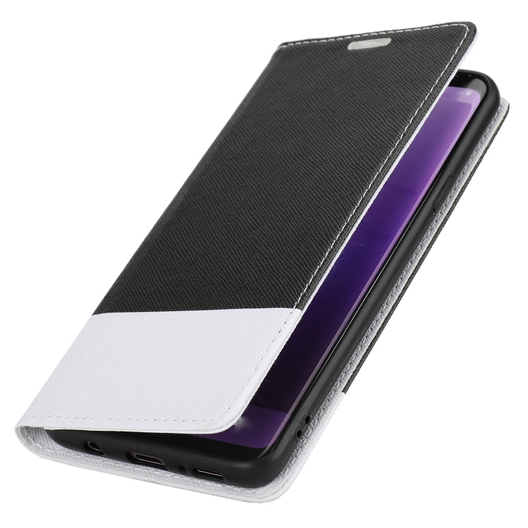 For Samsung Galaxy S9+ Cross Texture Magnetic Horizontal Flip Leather Case with Card Slots & Holder & Wallet