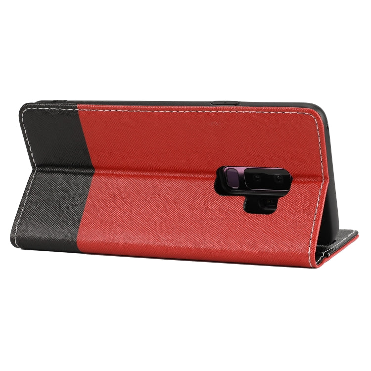 For Samsung Galaxy S9+ Cross Texture Magnetic Horizontal Flip Leather Case with Card Slots & Holder & Wallet