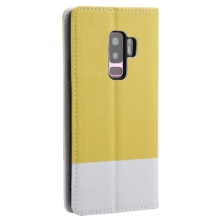 For Samsung Galaxy S9+ Cross Texture Magnetic Horizontal Flip Leather Case with Card Slots & Holder & Wallet