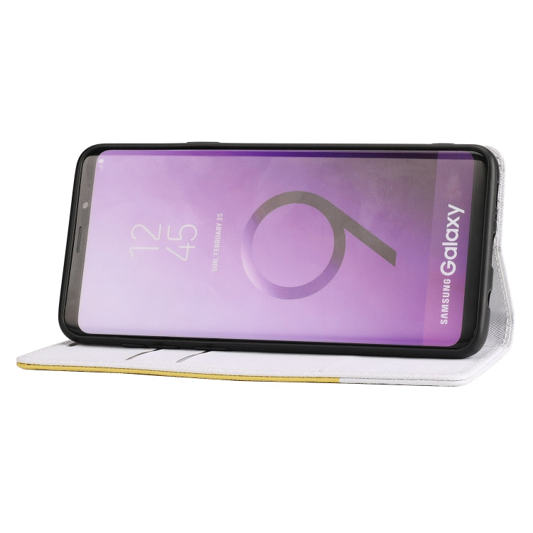For Samsung Galaxy S9+ Cross Texture Magnetic Horizontal Flip Leather Case with Card Slots & Holder & Wallet