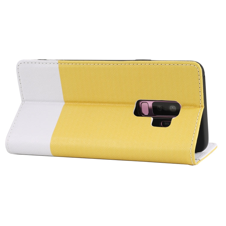For Samsung Galaxy S9+ Cross Texture Magnetic Horizontal Flip Leather Case with Card Slots & Holder & Wallet
