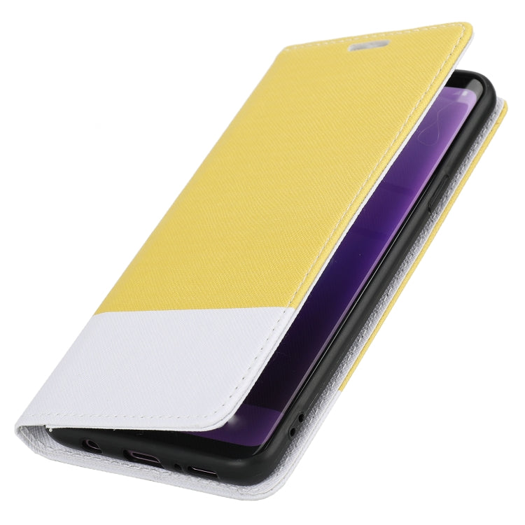 For Samsung Galaxy S9+ Cross Texture Magnetic Horizontal Flip Leather Case with Card Slots & Holder & Wallet