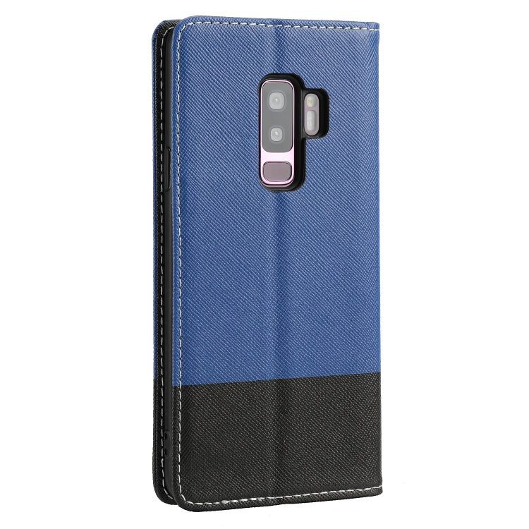 For Samsung Galaxy S9+ Cross Texture Magnetic Horizontal Flip Leather Case with Card Slots & Holder & Wallet