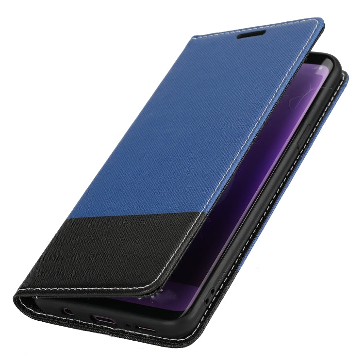 For Samsung Galaxy S9+ Cross Texture Magnetic Horizontal Flip Leather Case with Card Slots & Holder & Wallet