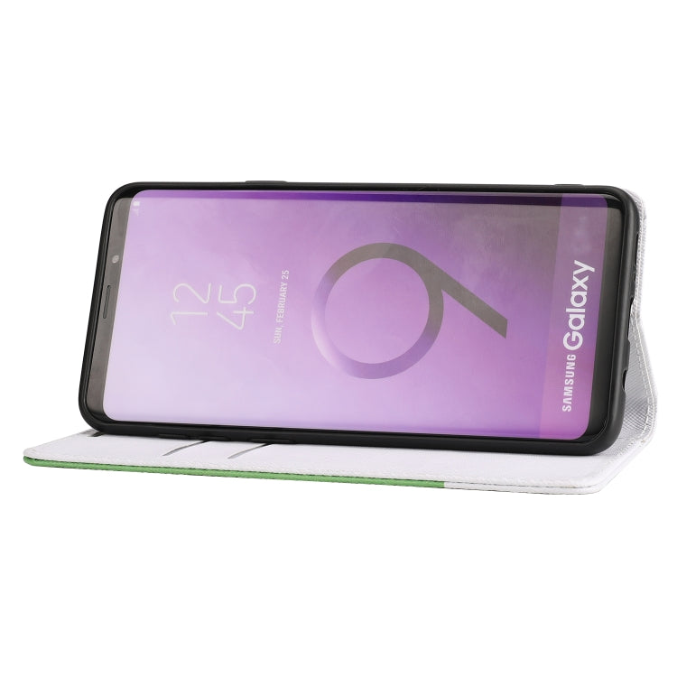 For Samsung Galaxy S9+ Cross Texture Magnetic Horizontal Flip Leather Case with Card Slots & Holder & Wallet