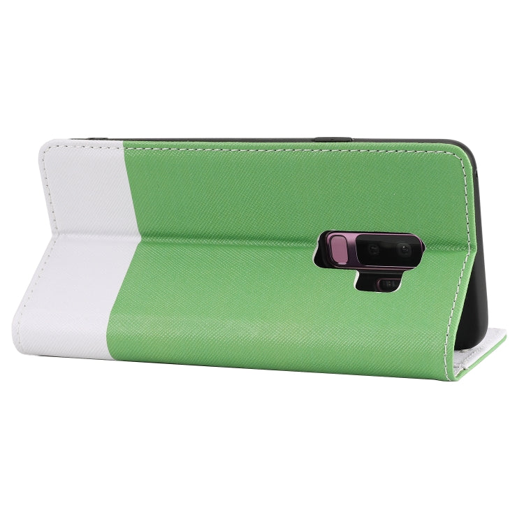 For Samsung Galaxy S9+ Cross Texture Magnetic Horizontal Flip Leather Case with Card Slots & Holder & Wallet