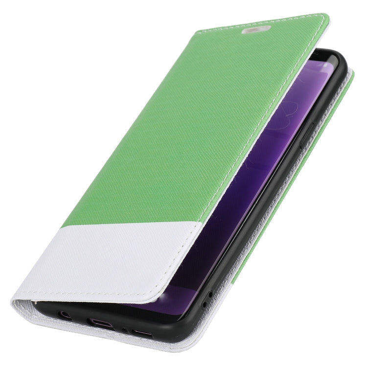 For Samsung Galaxy S9+ Cross Texture Magnetic Horizontal Flip Leather Case with Card Slots & Holder & Wallet
