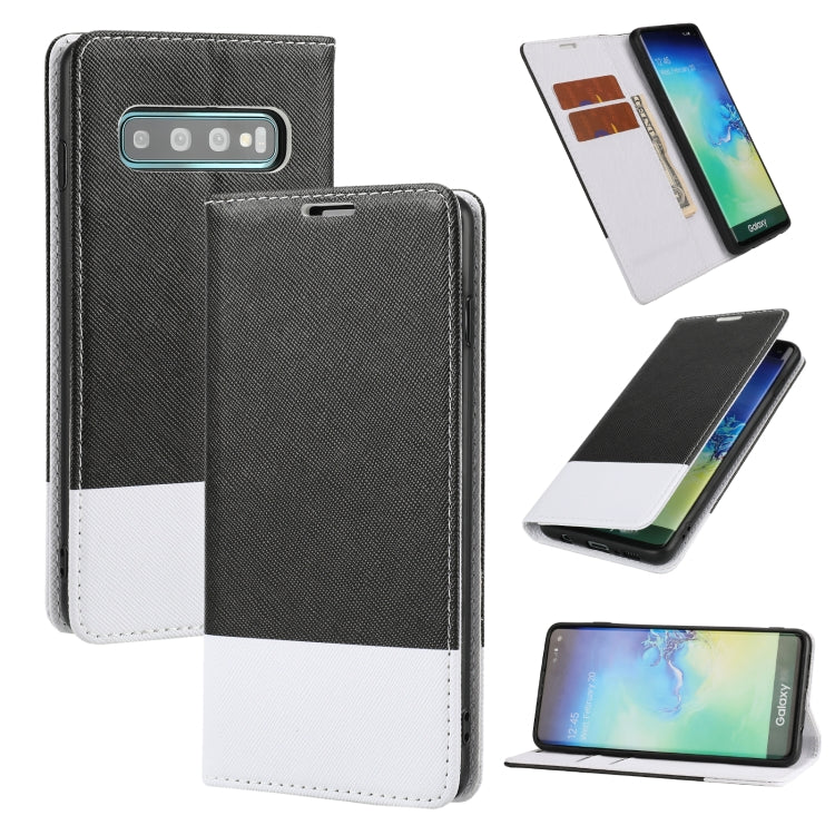 For Samsung Galaxy S10+ Cross Texture Magnetic Horizontal Flip Leather Case with Card Slots & Holder & Wallet