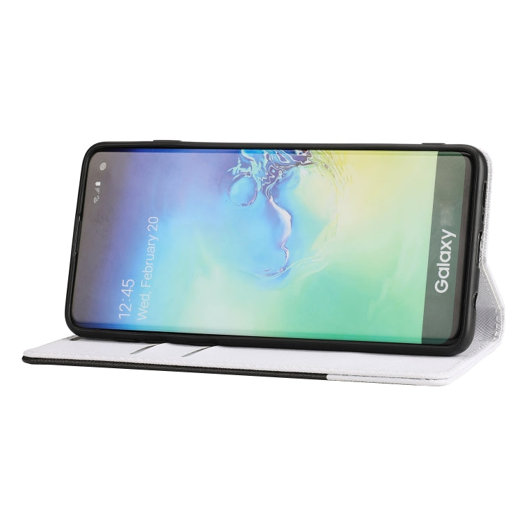For Samsung Galaxy S10+ Cross Texture Magnetic Horizontal Flip Leather Case with Card Slots & Holder & Wallet