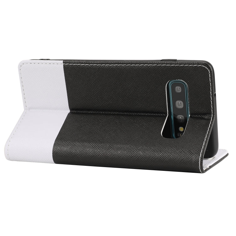 For Samsung Galaxy S10+ Cross Texture Magnetic Horizontal Flip Leather Case with Card Slots & Holder & Wallet