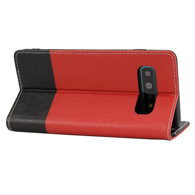 For Samsung Galaxy S10+ Cross Texture Magnetic Horizontal Flip Leather Case with Card Slots & Holder & Wallet