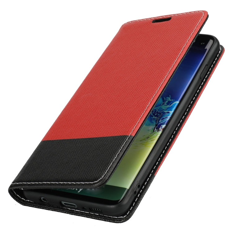For Samsung Galaxy S10+ Cross Texture Magnetic Horizontal Flip Leather Case with Card Slots & Holder & Wallet