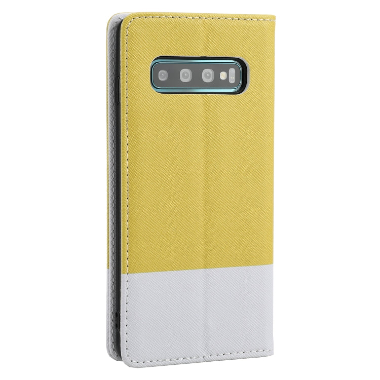 For Samsung Galaxy S10+ Cross Texture Magnetic Horizontal Flip Leather Case with Card Slots & Holder & Wallet