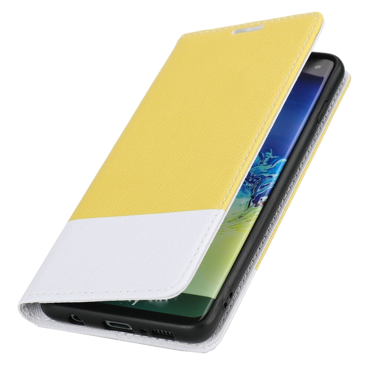 For Samsung Galaxy S10+ Cross Texture Magnetic Horizontal Flip Leather Case with Card Slots & Holder & Wallet