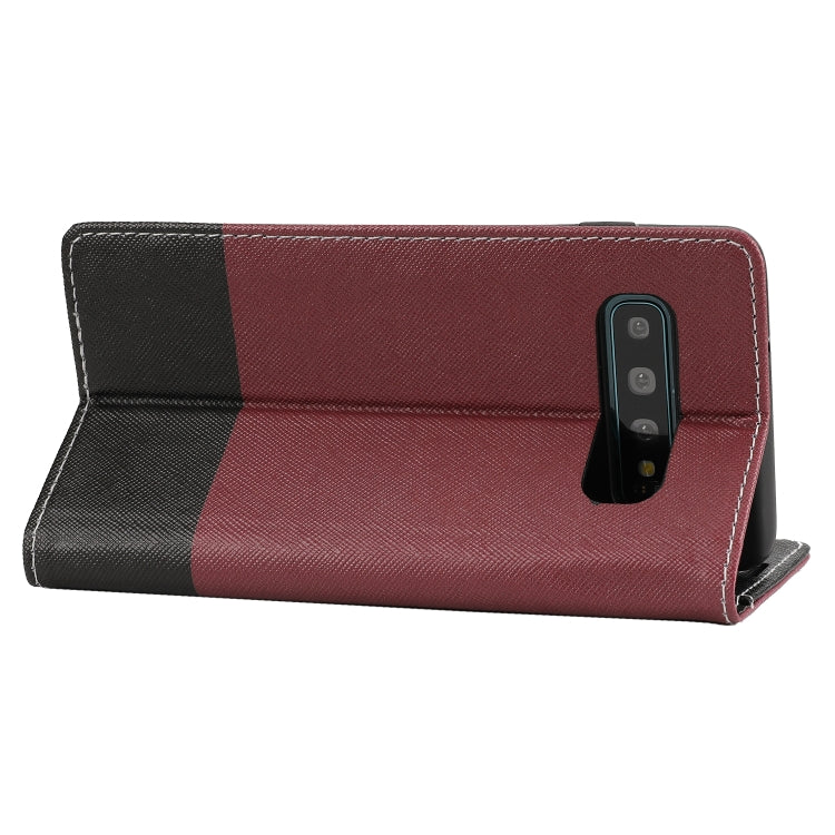 For Samsung Galaxy S10+ Cross Texture Magnetic Horizontal Flip Leather Case with Card Slots & Holder & Wallet