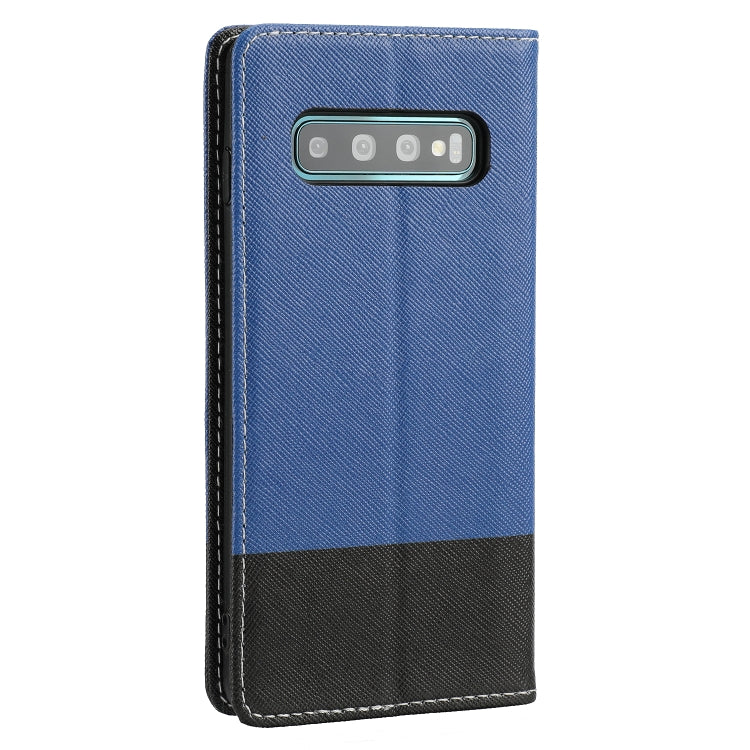 For Samsung Galaxy S10+ Cross Texture Magnetic Horizontal Flip Leather Case with Card Slots & Holder & Wallet