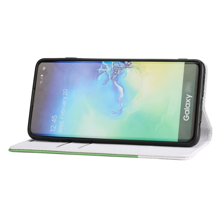 For Samsung Galaxy S10+ Cross Texture Magnetic Horizontal Flip Leather Case with Card Slots & Holder & Wallet