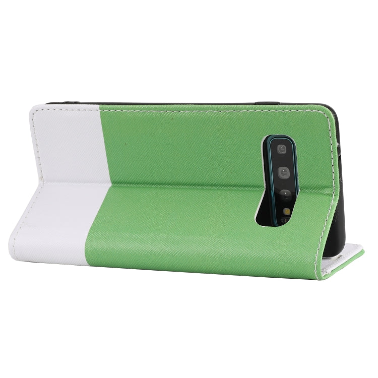 For Samsung Galaxy S10+ Cross Texture Magnetic Horizontal Flip Leather Case with Card Slots & Holder & Wallet