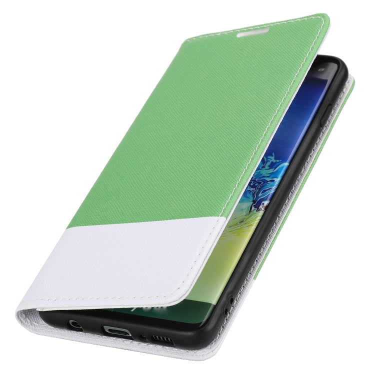 For Samsung Galaxy S10+ Cross Texture Magnetic Horizontal Flip Leather Case with Card Slots & Holder & Wallet
