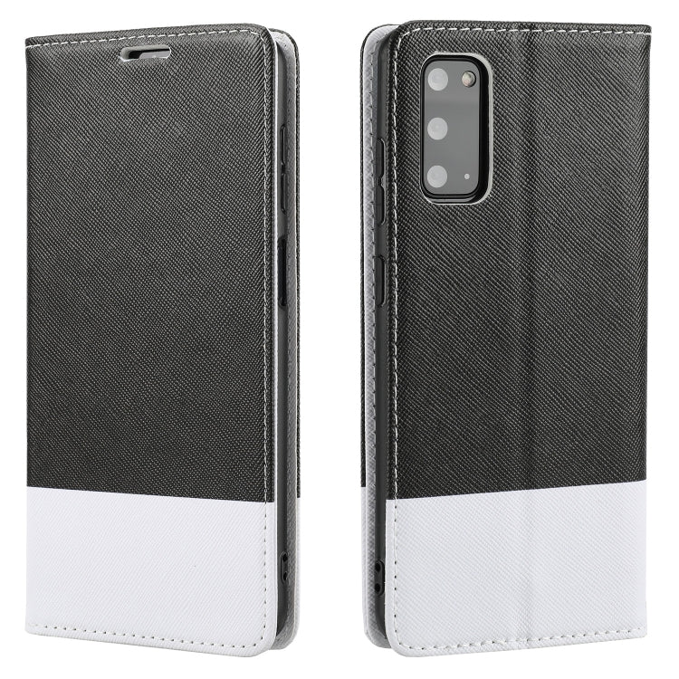 For Samsung Galaxy S20 Cross Texture Magnetic Horizontal Flip Leather Case with Card Slots & Holder & Wallet
