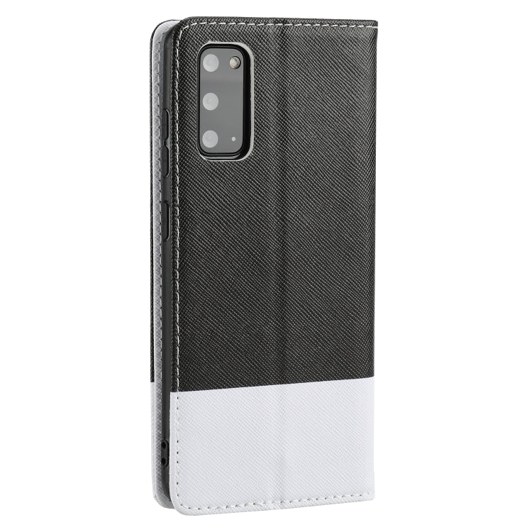 For Samsung Galaxy S20 Cross Texture Magnetic Horizontal Flip Leather Case with Card Slots & Holder & Wallet