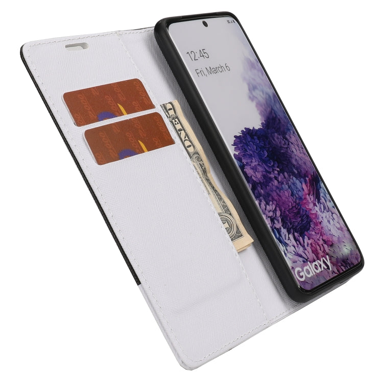 For Samsung Galaxy S20 Cross Texture Magnetic Horizontal Flip Leather Case with Card Slots & Holder & Wallet