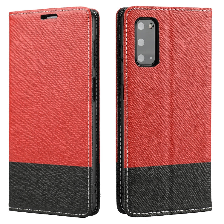 For Samsung Galaxy S20 Cross Texture Magnetic Horizontal Flip Leather Case with Card Slots & Holder & Wallet