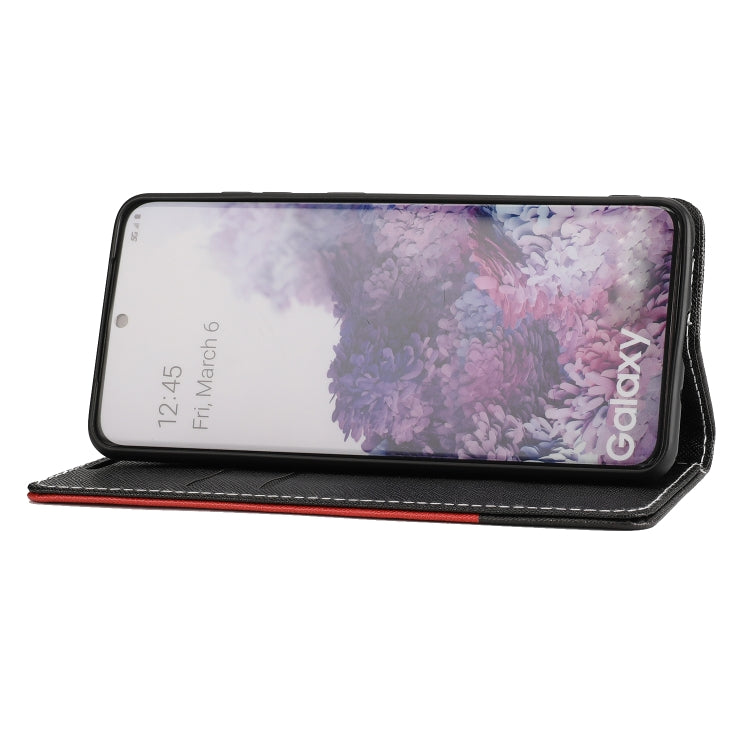 For Samsung Galaxy S20 Cross Texture Magnetic Horizontal Flip Leather Case with Card Slots & Holder & Wallet